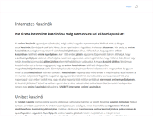 Tablet Screenshot of interneteskaszinok.hu